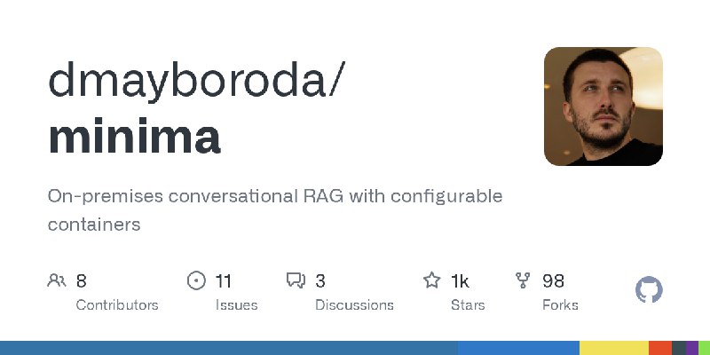 GitHub - dmayboroda/minima: On-premises conversational RAG with configurable containers