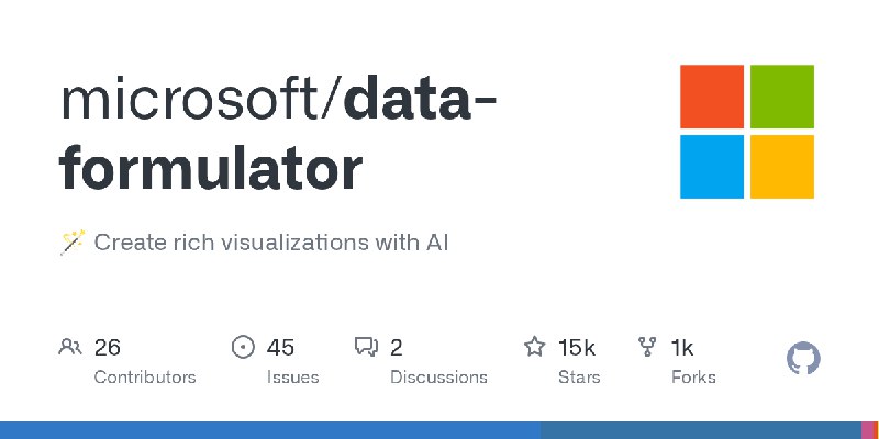 GitHub - microsoft/data-formulator: 🪄 Create rich visualizations with AI