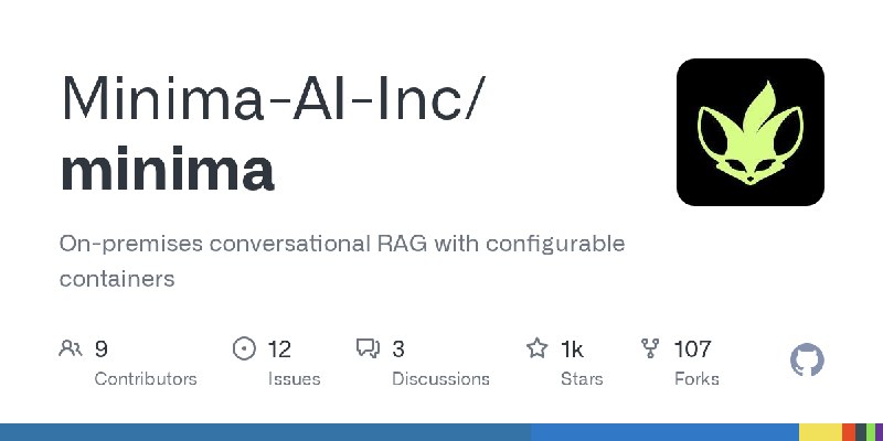GitHub - Minima-AI-Inc/minima: On-premises conversational RAG with configurable containers