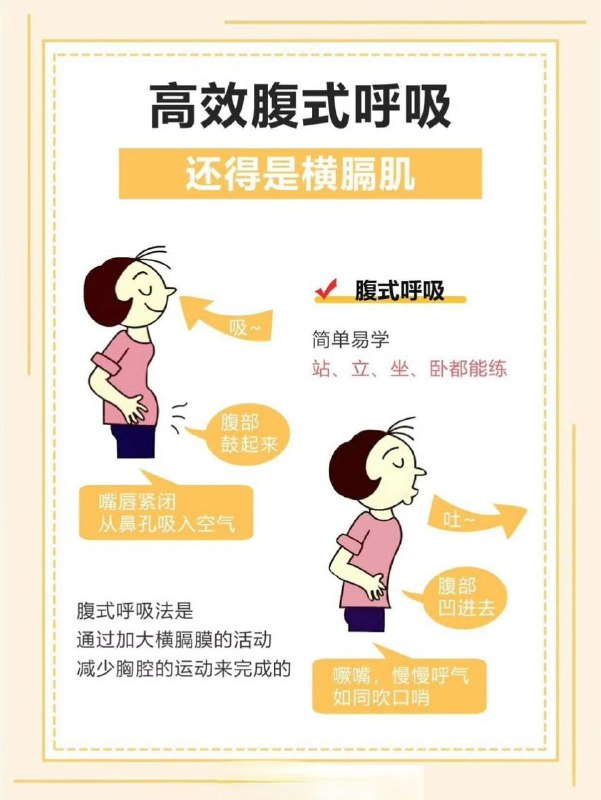 #生活  「腹式呼吸为什么能缓解焦虑？」之前我们科普过，真的强烈建议大家多做腹式呼吸，它是一个强大的抗病“工具箱”