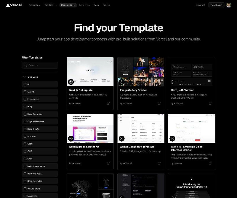 #编程 Vercel 的 Templates 